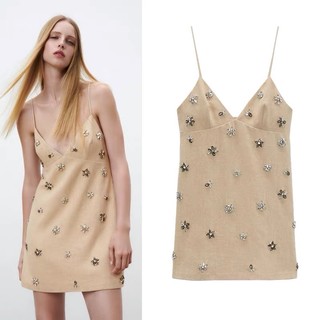 Đầm nude hàng TQ đính đá