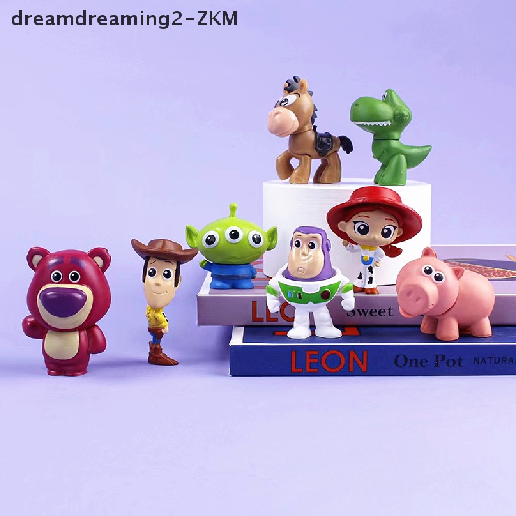 DISNEY Set 8 Mô Hình Nhân Vật Phim Hoạt Hình Toy Story Trang Trí Xe Hơi