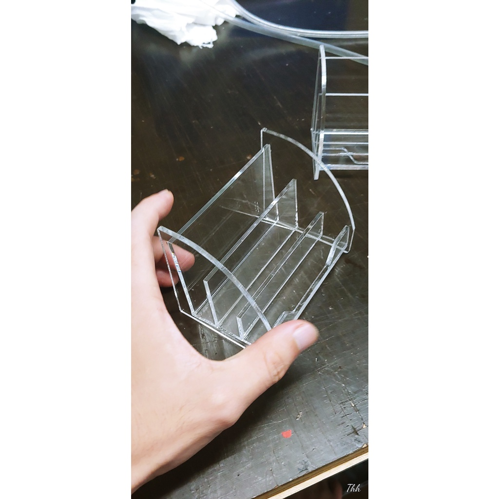 ❤Kệ đựng danh thiếp nhiều ngăn để bàn, Khay để card visit để bàn mica trong suốt