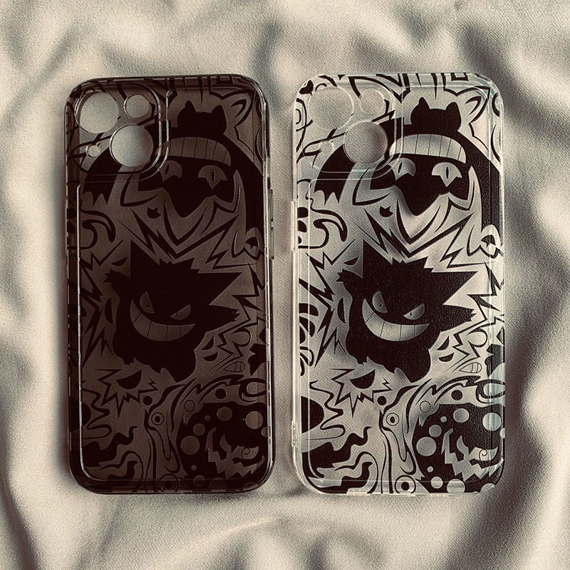 Ốp Điện Thoại Silicon Dẻo In Hình Gengar Hoạt Hình Cho iPhone 13 / 14 Promax 12 / 11 XR XS 7 / 8P P7QX