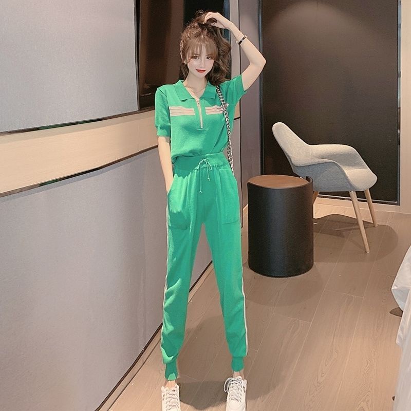 Bộ Đồ Thể Thao Hai Mảnh Mùa Hè 2023 Phong Cách Phương Tây Hợp Thời Trang Cho Nữ