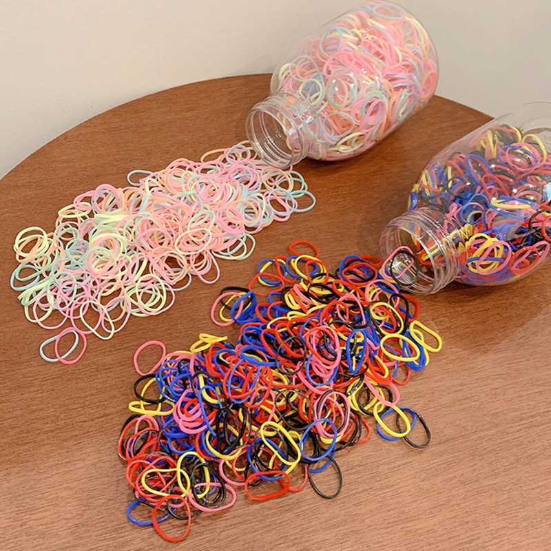 Dây Buộc Tóc Cao Su Co Giãn Không Đau Màu Sắc Ngọt Ngào Dành Cho Bé Gái