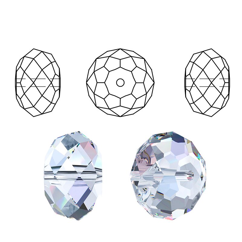 Chuỗi Hạt Thủy Tinh Tròn Nhiều Màu Sắc 6-8mm Làm Trang Sức Thủ Công