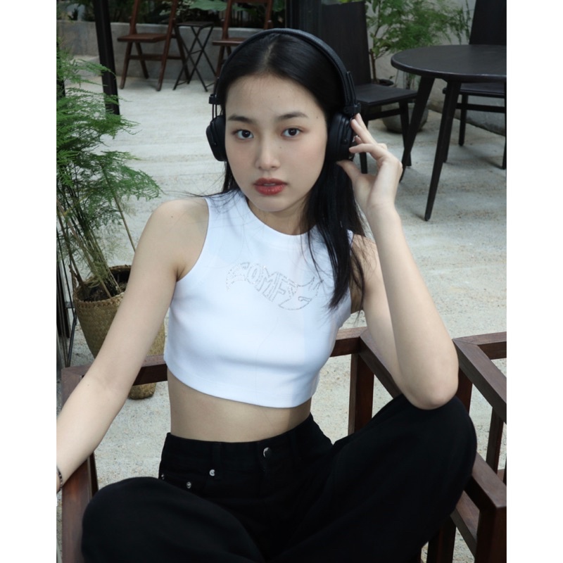 61COMFY SPARKLE TANKTOP - Áo sát nách đính hạt