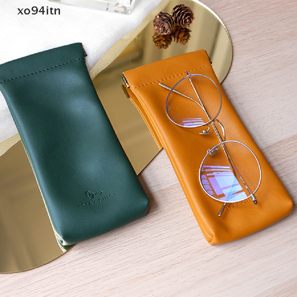 Túi Đựng Mắt Kính / Tiền Xu / Mắt Kính Cầm Tay Bằng Da PU Mềm Mini Chống Nước