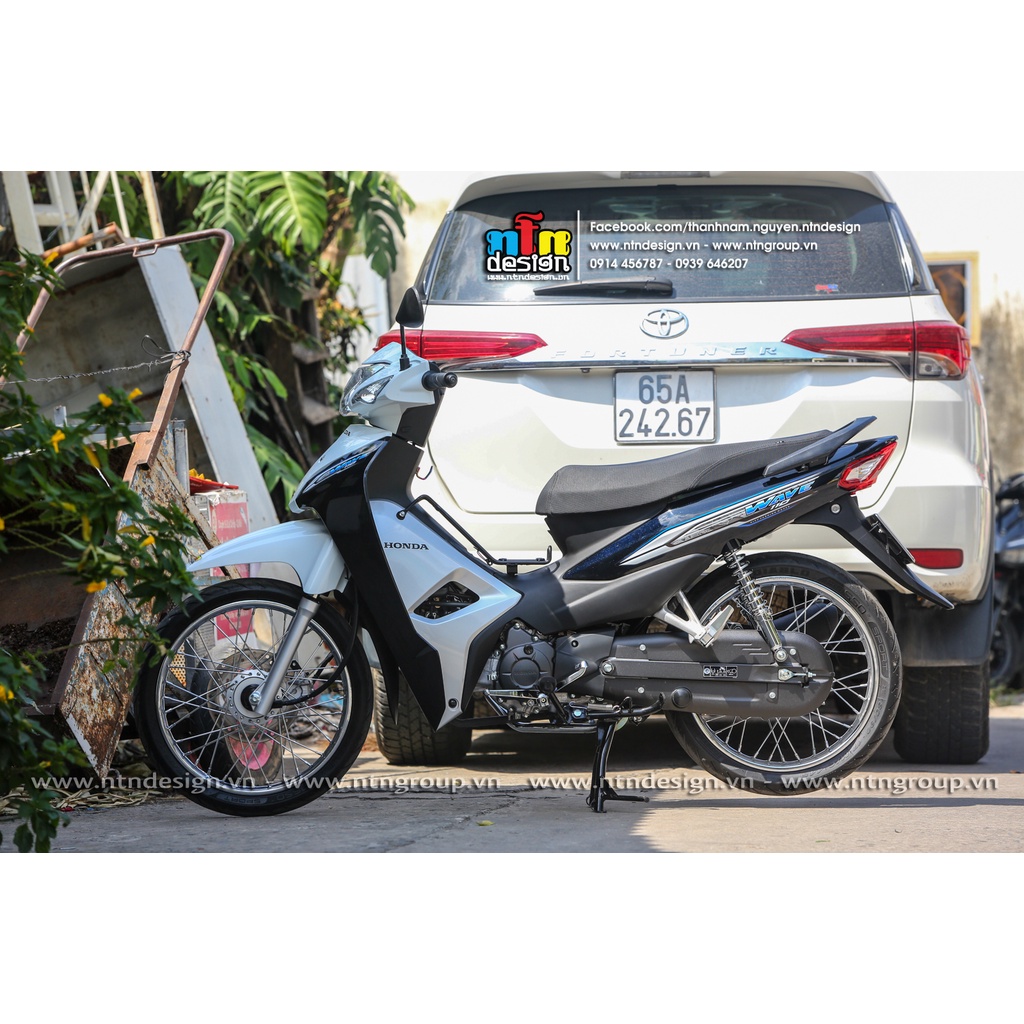 Tem rời Wave alpha 110 - mẫu zin phối màu đơn giản cho xe đen