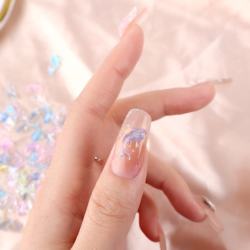 Hạt Charm Hình Cá Vàng Nhỏ Nhiều Màu Sắc Đính Móng Tay 3D DIY