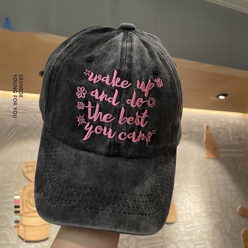 Mũ Lưỡi Trai Mềm Thêu Chữ Phong Cách Hàn Quốc Thời Trang