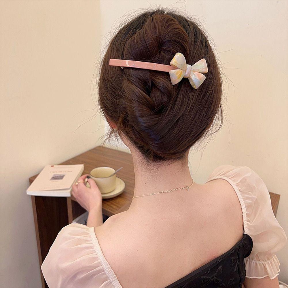 Kẹp Tóc Đuôi Ngựa Phong Cách Hàn Quốc Đơn Giản Sáng Tạo WMES15H Acetate