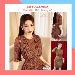 V3312 Váy body nhũ kimsa ánh đồng [DVC&ACC] váy ôm body dáng ngắn