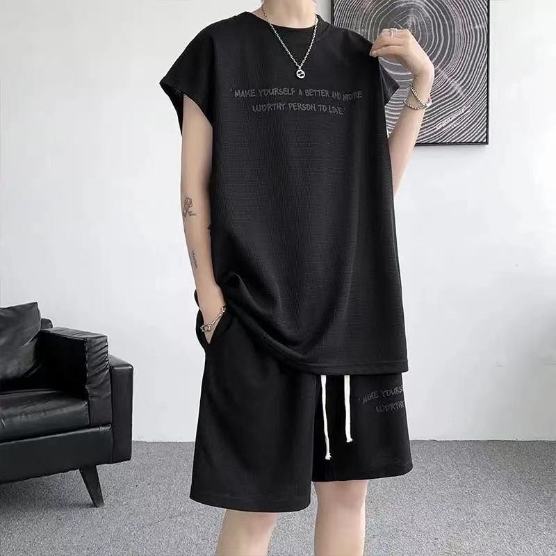 Set Đồ Thể Thao Áo Thun Sát Nách Và Quần Short Size Lớn Phong Cách Mới Mùa Hè Cho Nam