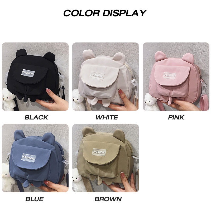 Bololo Túi Xách canvas Họa Tiết Gấu Dễ Thương Phong Cách Nhật Bản