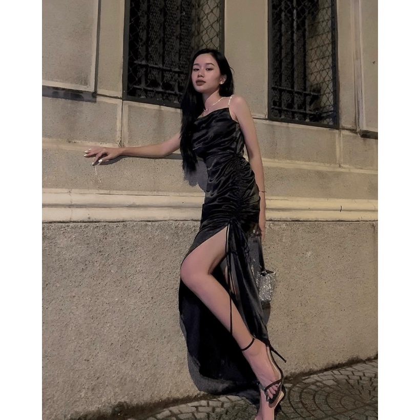 (HÀNG MỚI) SALE CHO MỌI NHÀ -ĐẦM PHI DÂY ĐÁ HAI DÂY ÔM BODY KHOE DÁNG SIÊU HẤP DẪN NÓNG BỎNG ĐI CHƠI DỰ TIỆC CỰC SANG CH