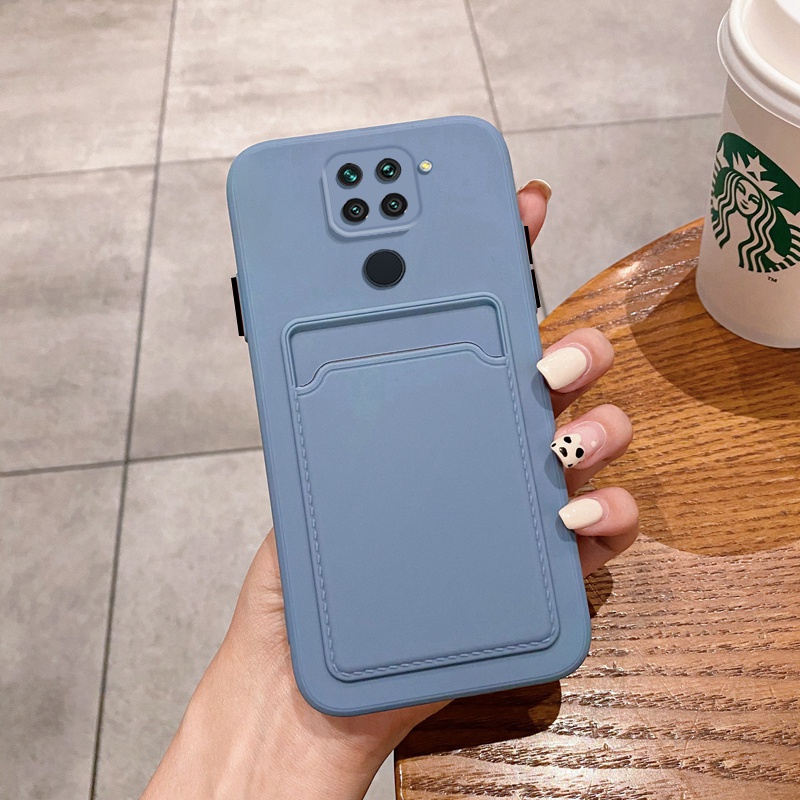 Ốp Điện Thoại Silicon Có Ngăn Đựng Thẻ Và Túi Khí Chống Rơi Cho Xiaomi Redmi Note 9 9S 9 Pro Max