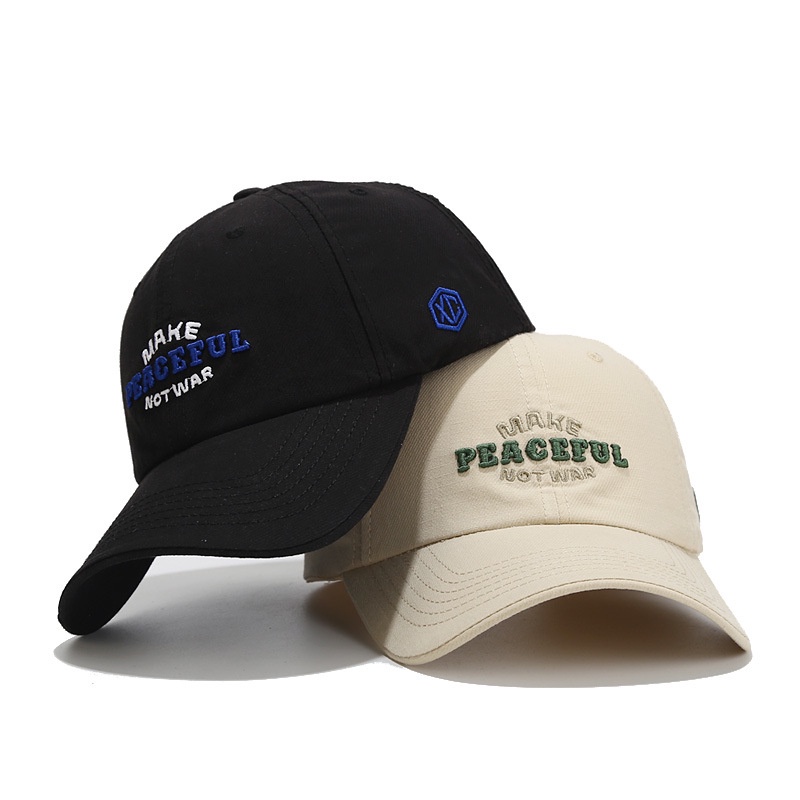 Mũ lưỡi trai LINJW cotton thêu chữ phong cách cổ điển thời trang dành cho nam và nữ