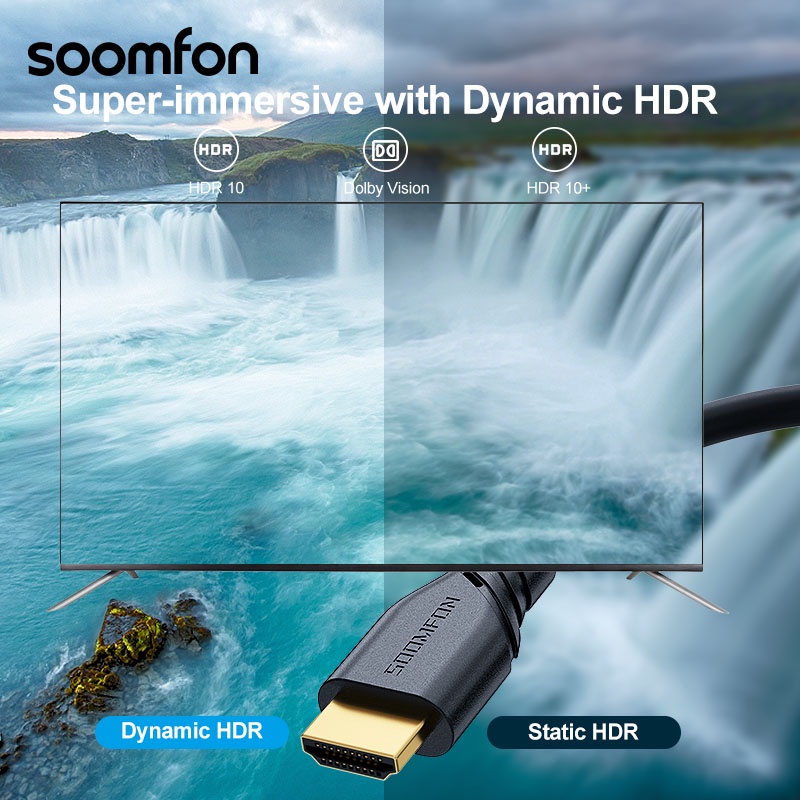 Cáp HDMI 2.1 Tốc Độ Cao 48Gbps 8K / 60Hz 4K / 120Hz HDCP 2.3 HDR 10+ Ebc Tương Thích PS5 PS4 Xbox Series X QLED TV UHD