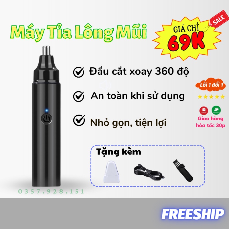 Máy Tỉa Lông Mũi Mini Máy Cắt Lông Mũi Thông Minh Nhỏ Gọn An Toàn Tại Nhà