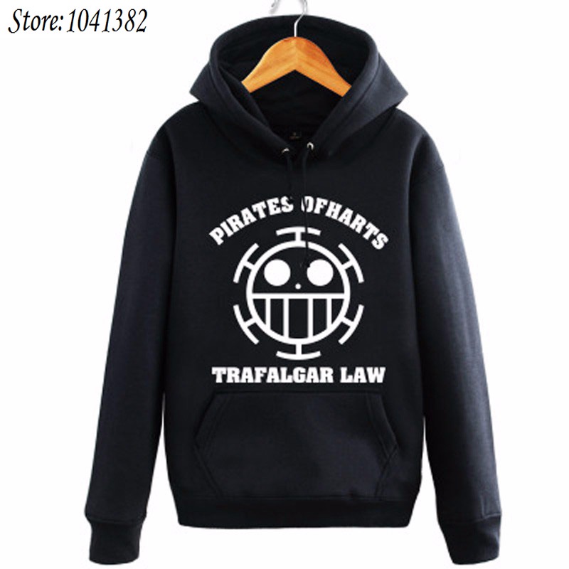 Miễn Phí Vận Chuyển Áo Chui Đầu Có Mũ Trùm Đầu Anime One Piece Trafalgar D Water Law