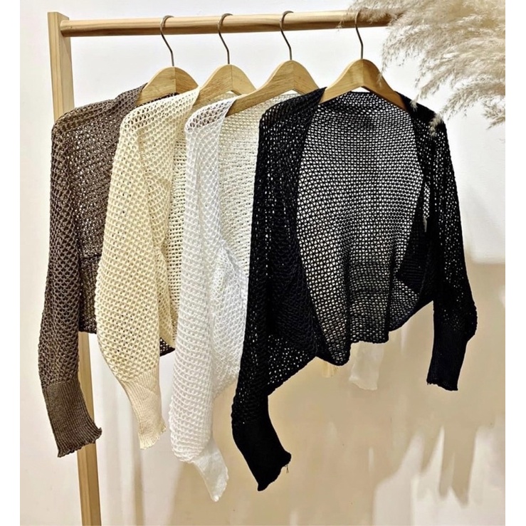 Áo khoác cardigan len lưới