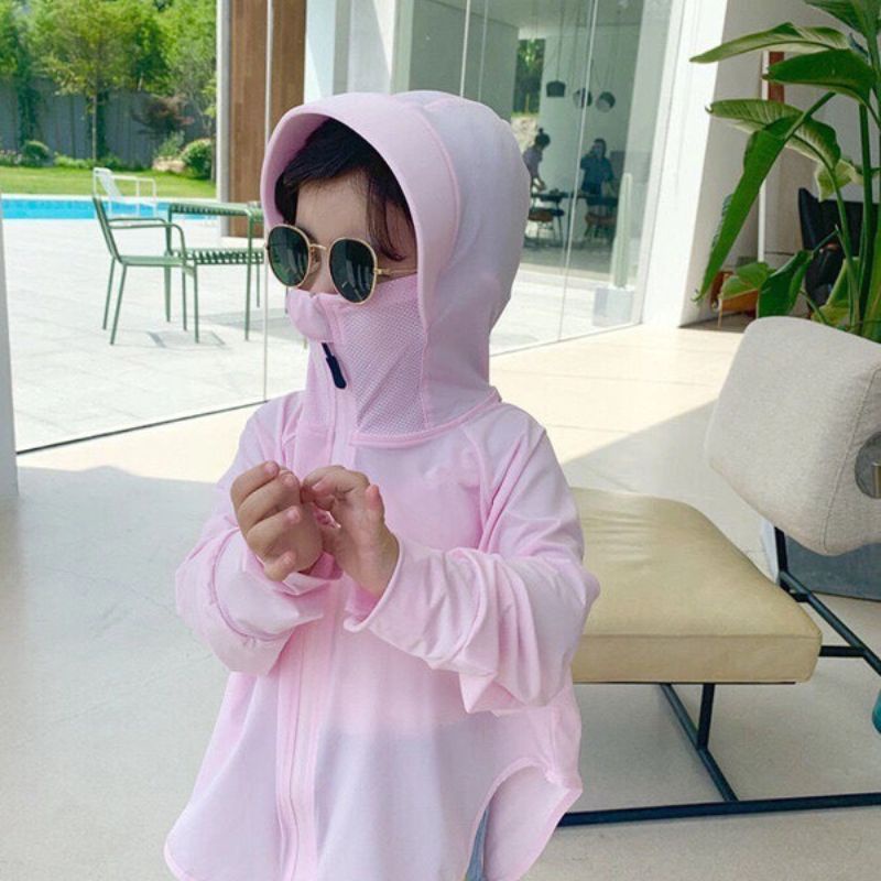 Áo chống nắng cho bé chống tia UV M.rabit thiết kế chùm rộng thoáng mát cao cấp JIMADO