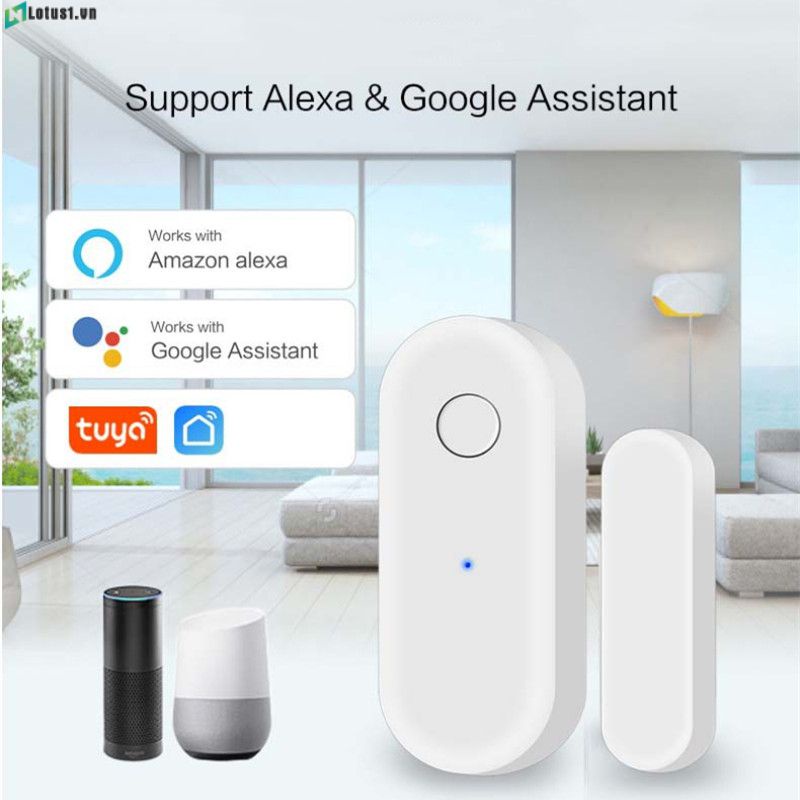 Cảm Biến Từ Cửa Wifi Tuya Hàng Có Sẵn Thiết Bị Phát Hiện Đột Nhập Cửa Và Cửa Sổ Thông Minh Tương Thích Với Google Home