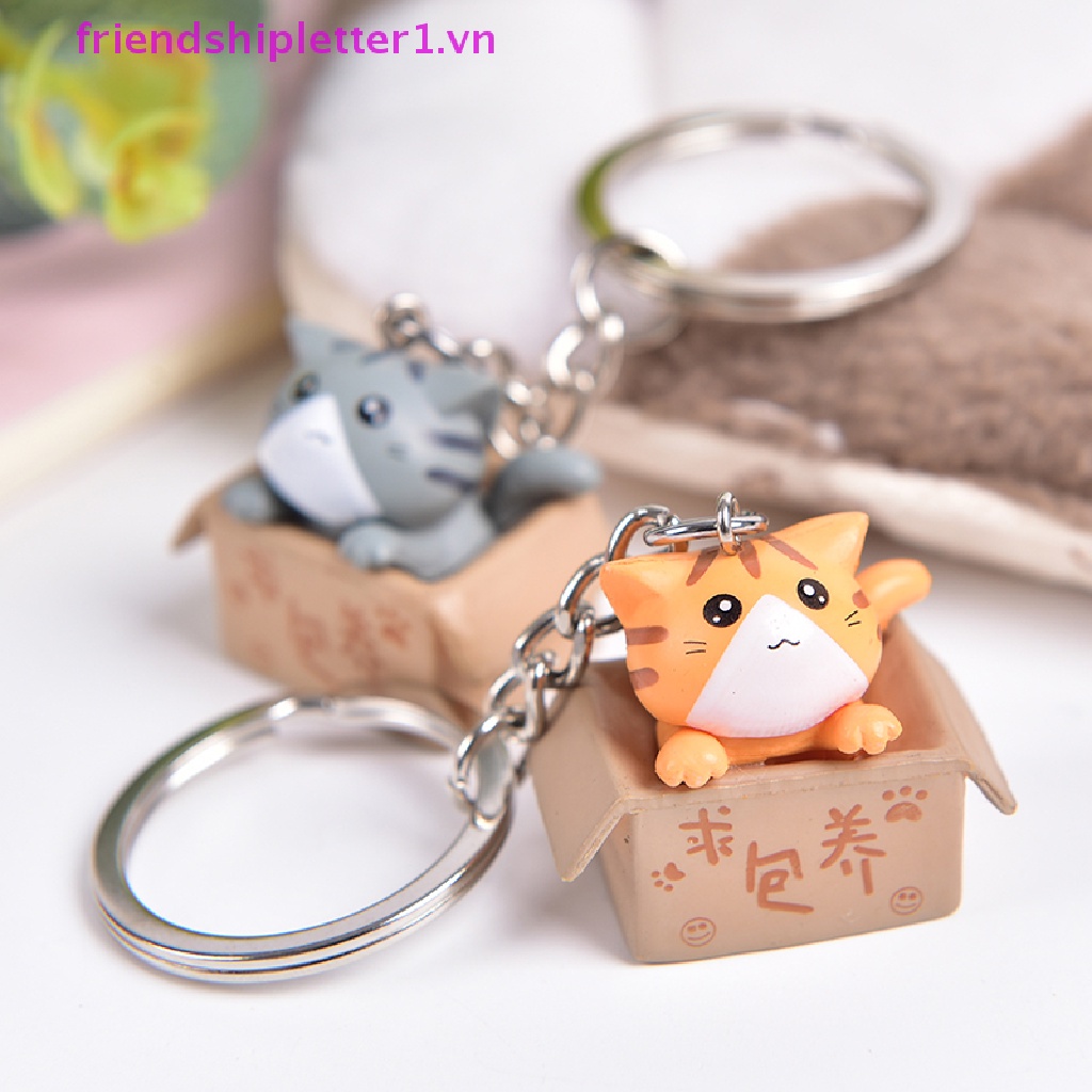 Móc Khóa Hình Mèo Hoạt Hình Đáng Yêu Có Móc Khóa Trang Trí Túi Xách / Ô Tô Làm Quà Tặ