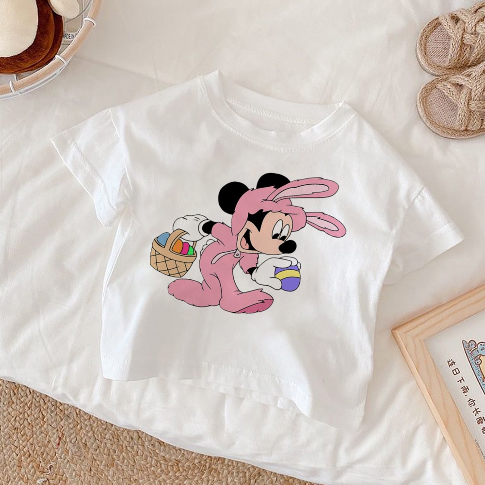Áo Thun In Hình Chuột Mickey Thời Trang Mùa Hè Cho Bé