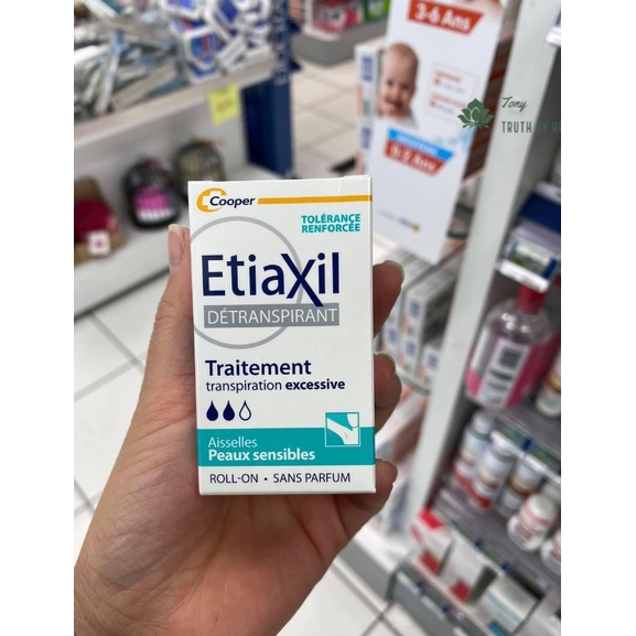 Lăn Ngăn Khử Mùi, Giảm Mồ Hôi Etiaxil Dành Cho Da Nhạy Cảm 15ml (Màu Xanh Lá)