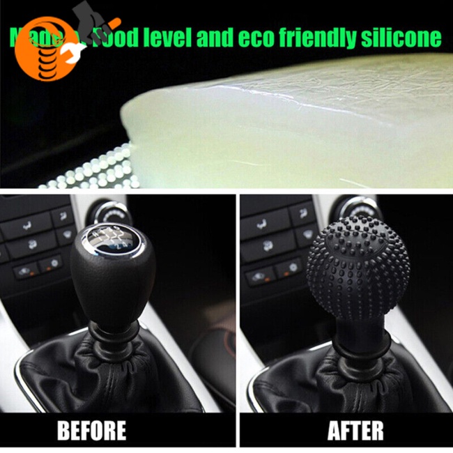 Vỏ Bọc Núm Gạt Cần Gạt Số Xe Hơi Hình Tròn Bằng Silicone Thông Dụng