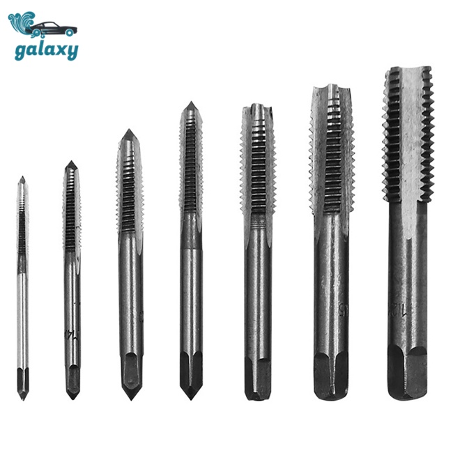 Galaxy Bộ 7 Mũi Khoan Thẳng Chuôi Lục M3 M4 M5 M6 M8 M10 M12