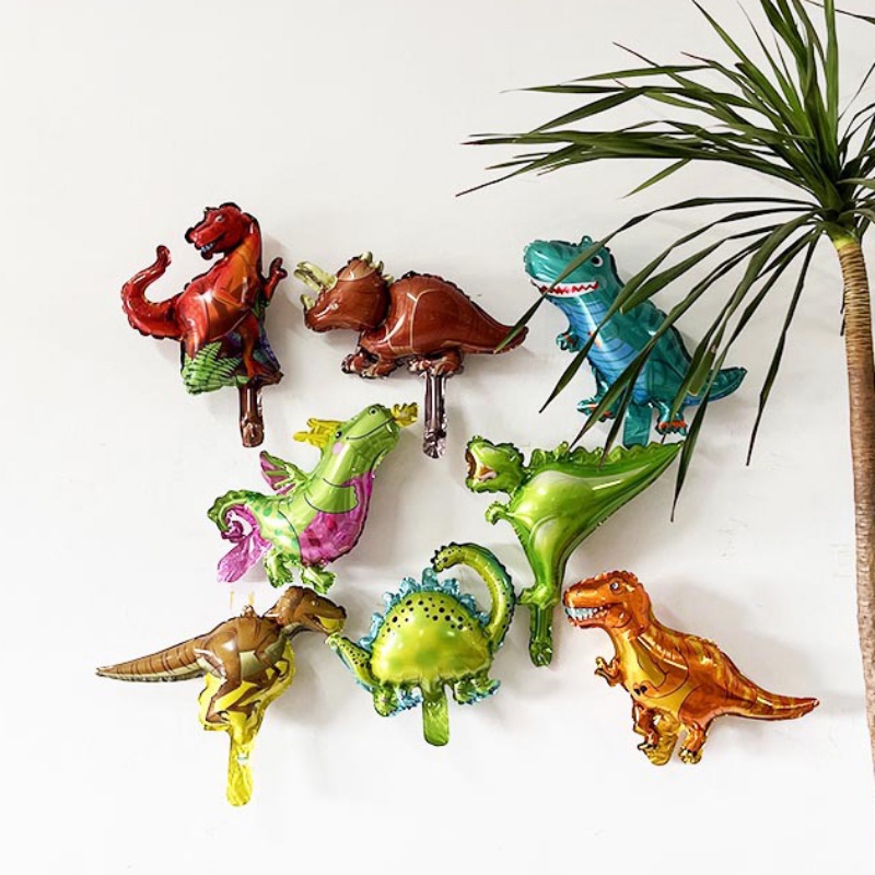Set 10 Bong Bóng Hình Khủng Long mini Trang Trí Tiệc Sinh Nhật Cho Bé