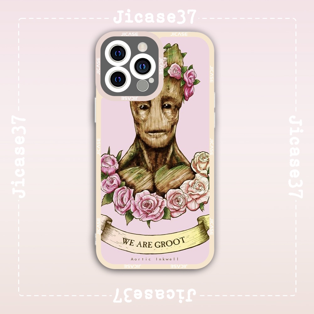 Ốp lưng iphone cạnh vuông Jicase Groot I am Groot Marvel Cinematics Cute