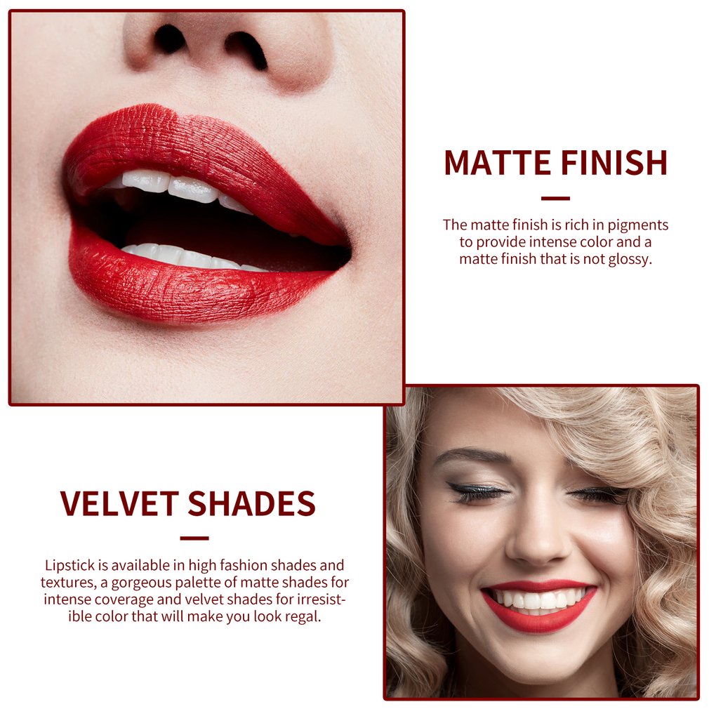 ✿vivi✿Lipstick Matte Waterproof Colorful Mini Fashion Makeup Lip Stick Lipsticks