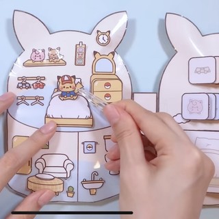 Squishy giấy nhà của Pikachu Doll House