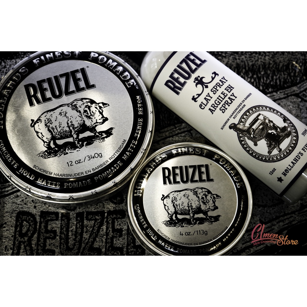 Pomade tạo kiểu tóc Reuzel Concrete Hold Matte Pomade – 35gram - 114gram - 340gram