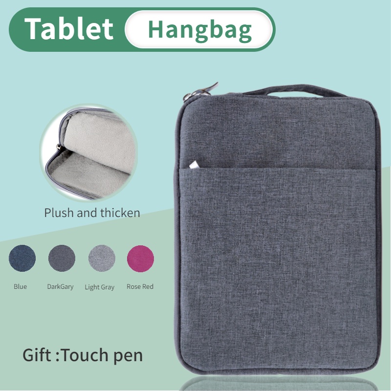 Túi Đựng Máy Tính Bảng Bằng Vải Oxford Phối Lông Dày Dặn Chất Lượng Cao Có Khóa Kéo Cho OPPO Pad 2 (2023) 11.6 inch / Ipad Air 10.36