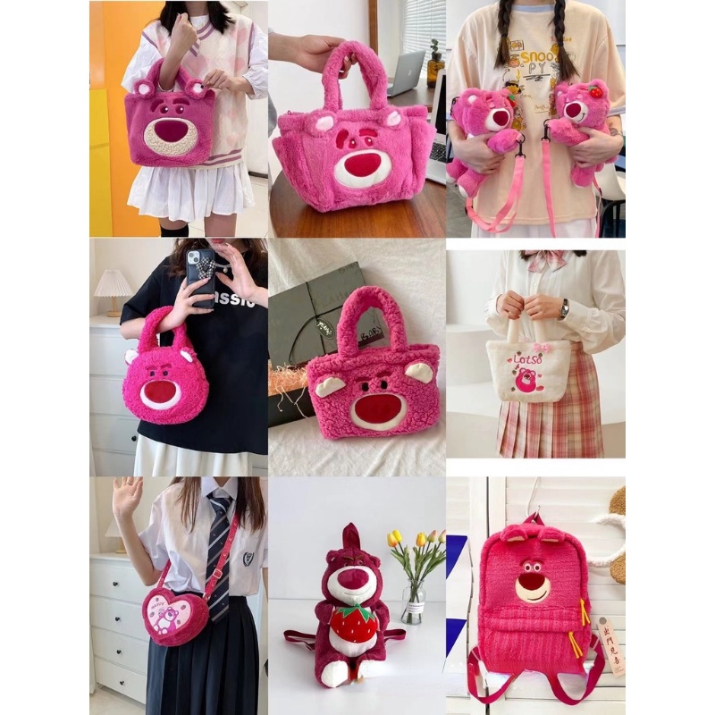 Túi Đeo Chéo Hình Gấu Bông Hoạt Hình Phong Cách Phương Tây Cho Nữ túi đeo chéo hình gấu