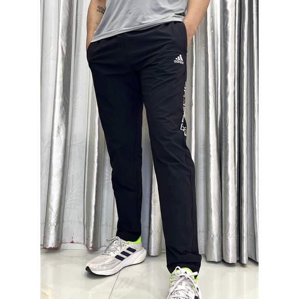 QUẦN DÀI THỂ THAO NAM VẢI DÙ THUN CO GIÃN TẬP GYM, CHẠY BỘ, ĐỨNG LỚP, LEO NÚI