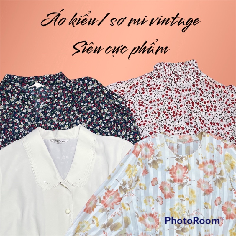 4 MẪU ÁO SƠ MI KIỂU HOA NHÍ VINTAGE NHẬT SIÊU PHẨM