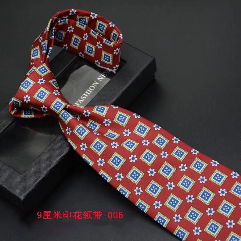 Cà Vạt 9CM In Họa Tiết Phong Cách Retro Thời Trang Công Sở Cho Nam