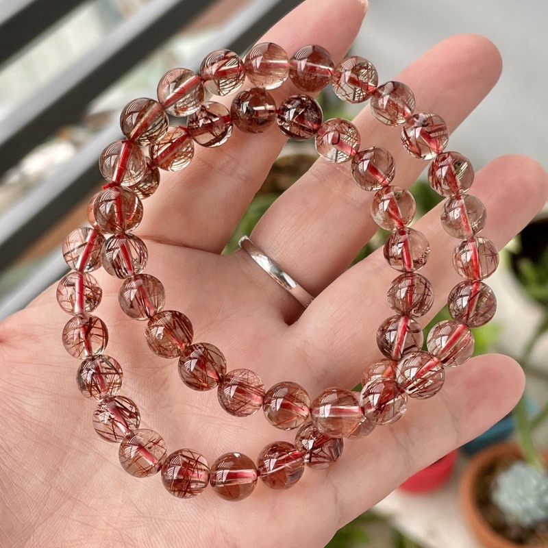Vòng tay tóc đỏ chất trong giá mềm