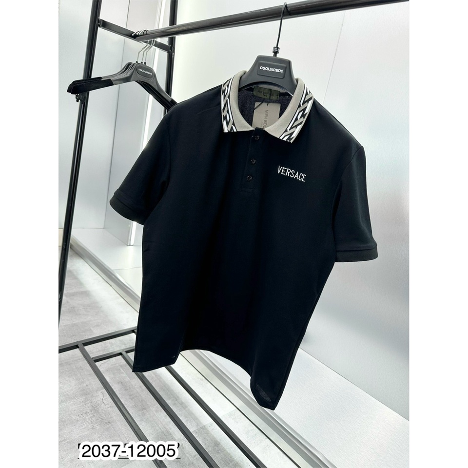 Áo polo nam Versace chữ thêu siêu hot hit_Áo polo nam cao cấp 2023