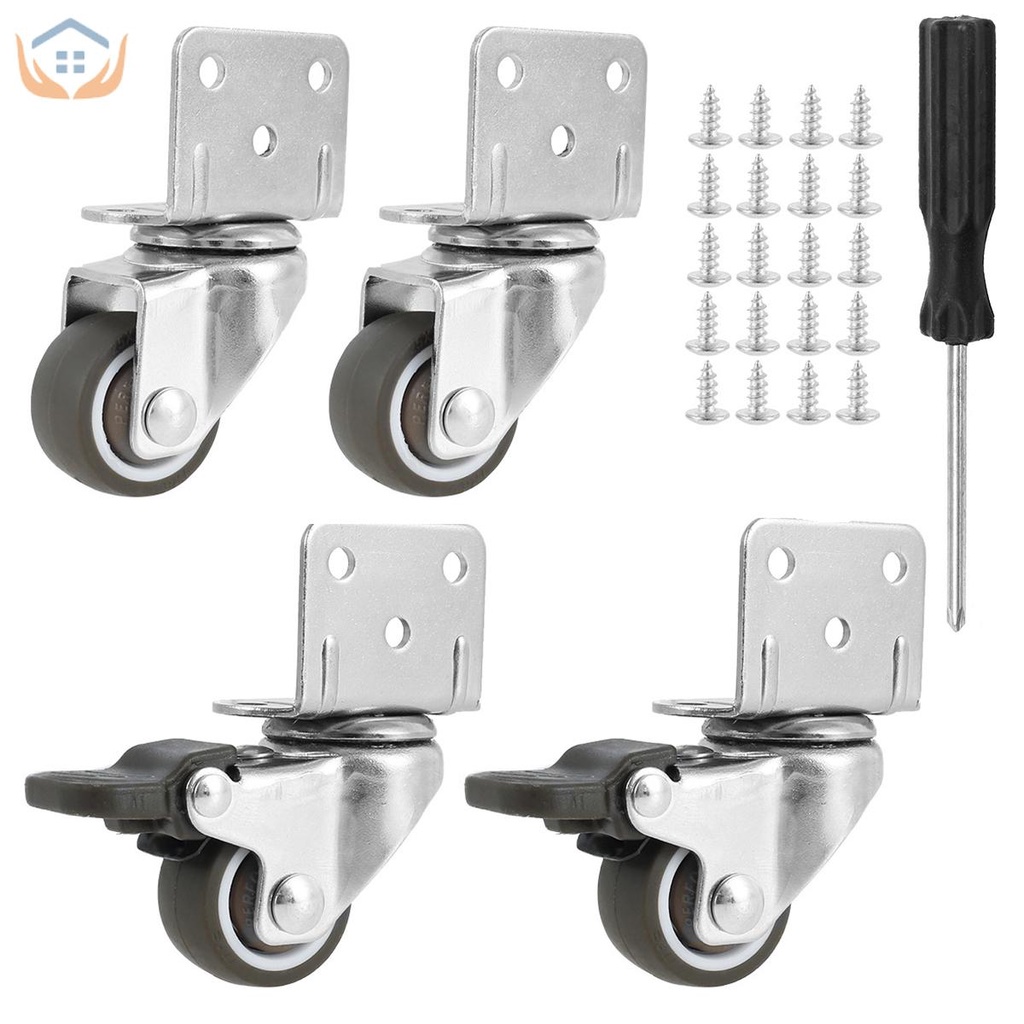 Set 4 Bánh Xe Cao Su Hình Chữ L Chuyên Dụng Cho Đồ Nội Thất SHOPTKC5239
