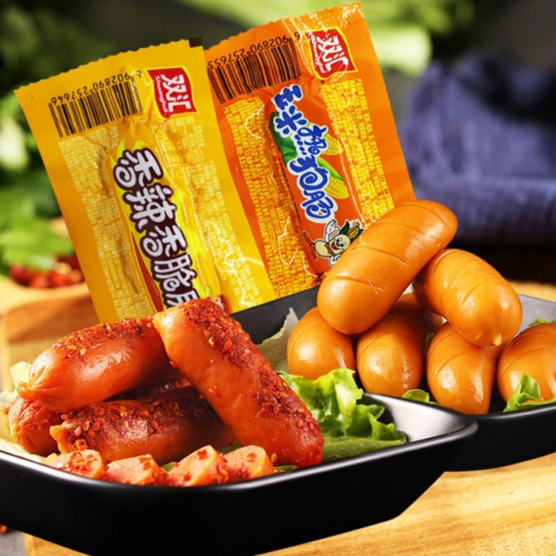 BÁN SỈ THÙNG 60 CÁI XÚC XÍCH NGÔ, XÚC XÍCH CAY - TC Food