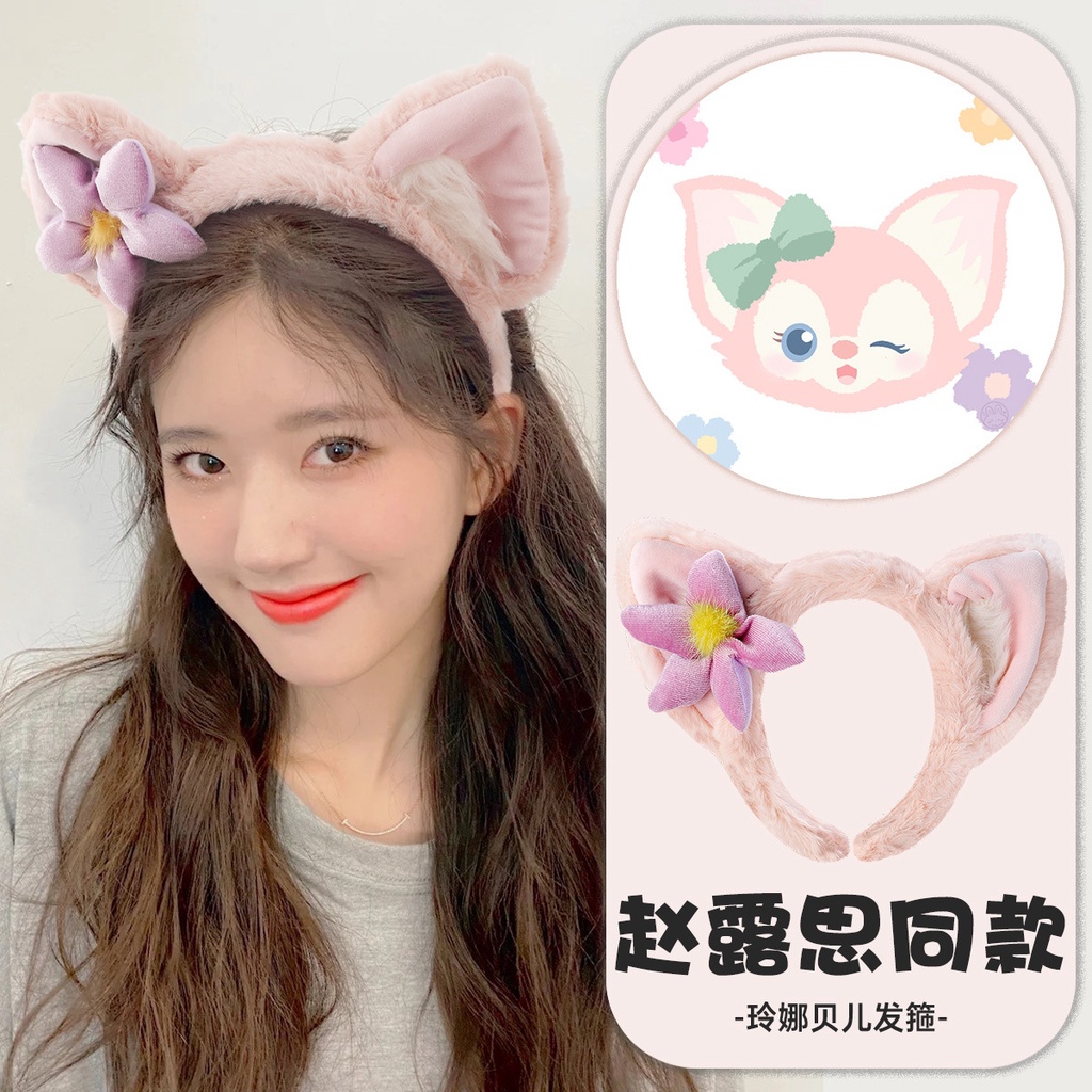 Cài Tóc Tai Thỏ Bông Dễ Thương Dùng Rửa Mặt Mùa Thu Đông Cho Nữ