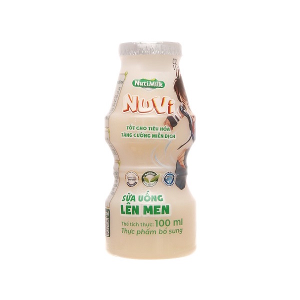 Thùng 48 chai sữa chua lên men Nuvi 100ml