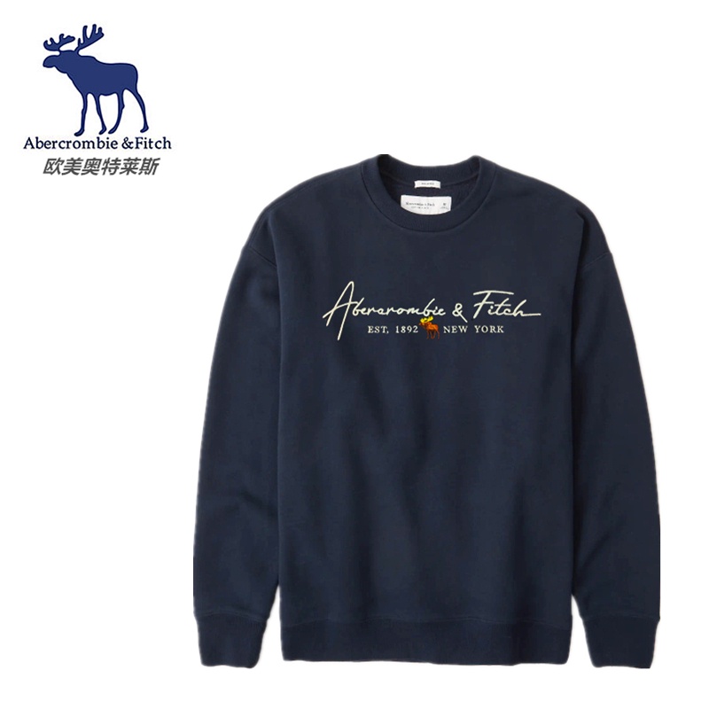 Abercrombie & fitch Áo Thun cotton Tay Dài In Họa Tiết Đơn Giản Thời Trang Xuân Thu Cho Nam