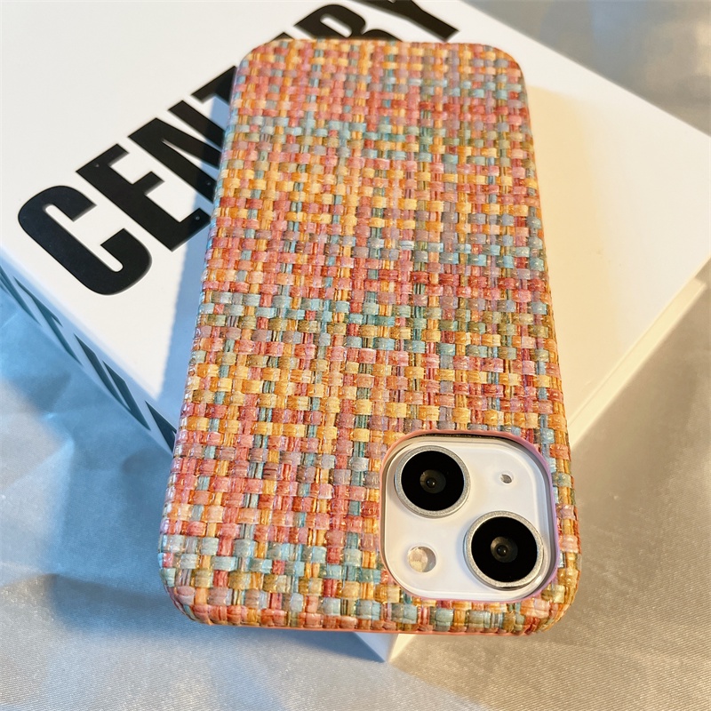 Ốp Điện Thoại In Họa Tiết Đan Lưới Cao Cấp Cho Iphone11 12 / 11 / 1iphone4