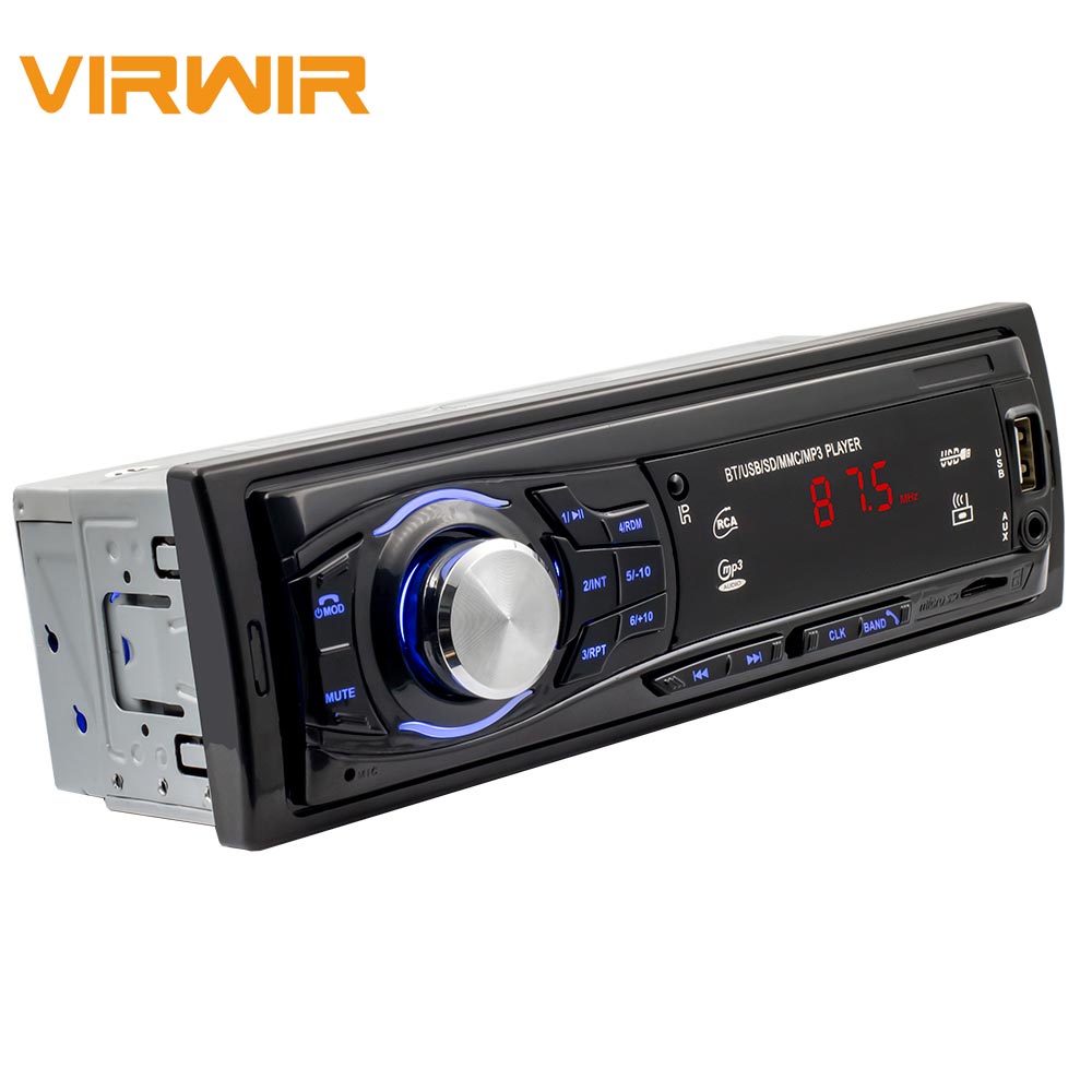 VIRWIR Máy Nghe Nhạc MP3 FM USB SD Aux Inpu 1 din Bluetooth Cho Xe Hơi