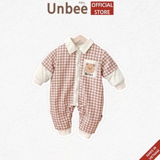 Bodysuit nỉ trần bông lông nhung cho bé gái unbee họa tiết hoa nhí phong cách hàn quốc dày dặn mềm mịn